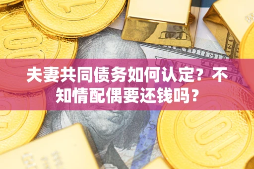济南夫妻共同债务如何认定？不知情配偶要还钱吗？