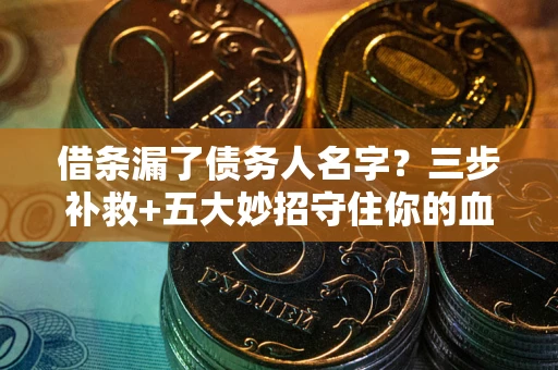 济南借条漏了债务人名字？三步补救+五大妙招守住你的血汗钱