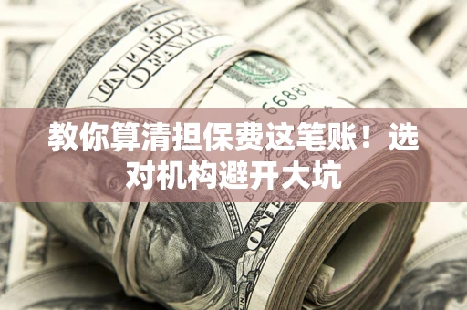 济南教你算清担保费这笔账！选对机构避开大坑