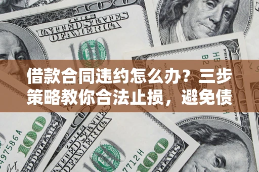 济南借款合同违约怎么办？三步策略教你合法止损，避免债务危机升级